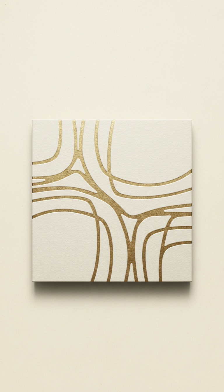 Ivory and Gold Tactile Music CD Packaging