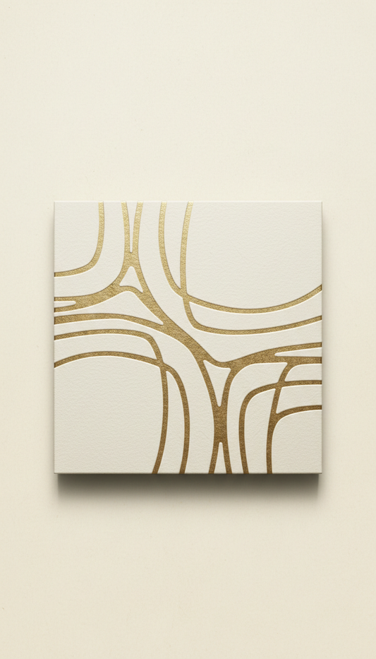 Ivory and Gold Tactile Music CD Packaging